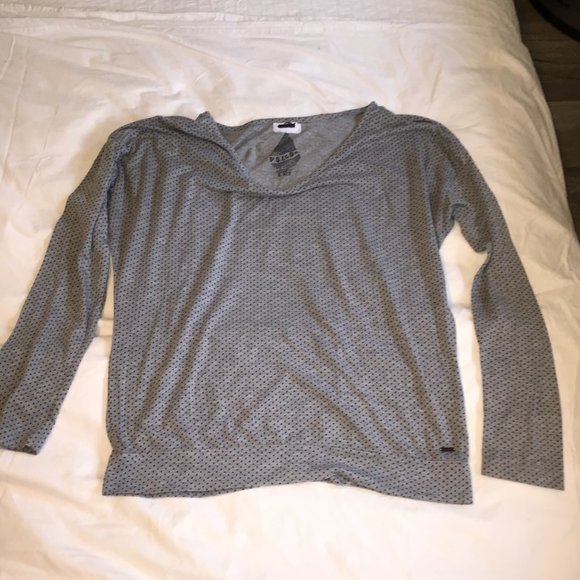 Volcom Polka Dot Long Sleeve V-Neck Top - Picture 7 of 8